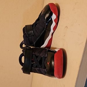 Jordan black and red sneakers